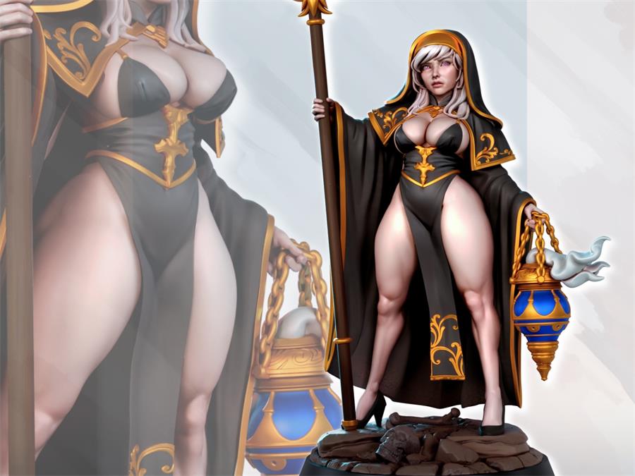 Cleric Eleanora – 3D Print Model Figure STL - NXlfB1|NXlfB1