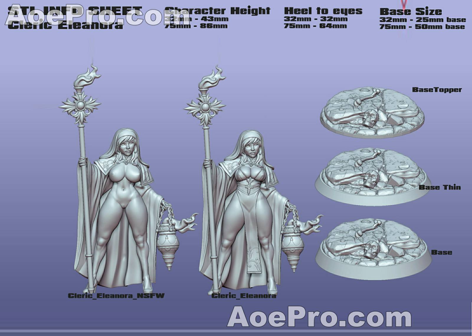 图片[2]|Cleric Eleanora – 3D Print Model Figure STL - NXlfB1|NXlfB1