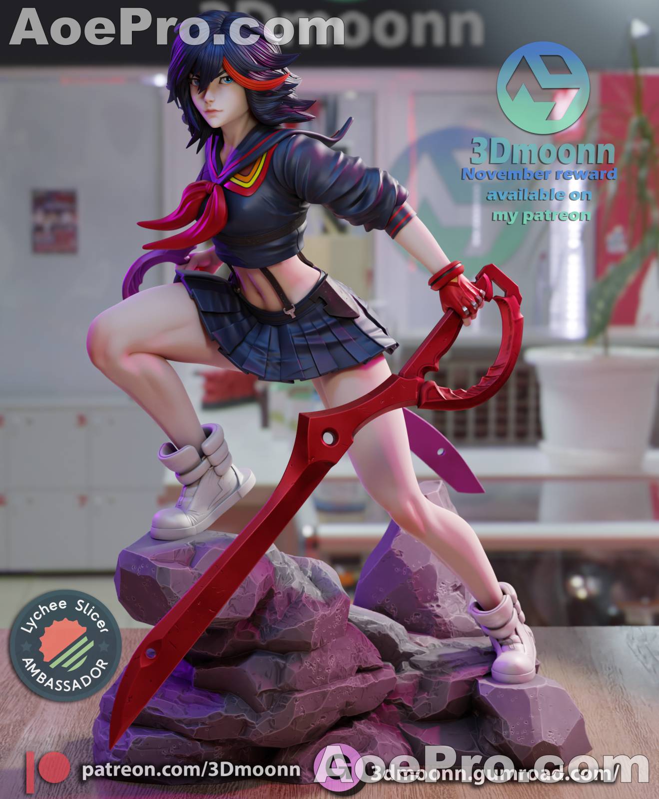 图片[1]|3Dmoonn Ryuko_Matoi – 3D Print Model Figure - NXlfB1|NXlfB1