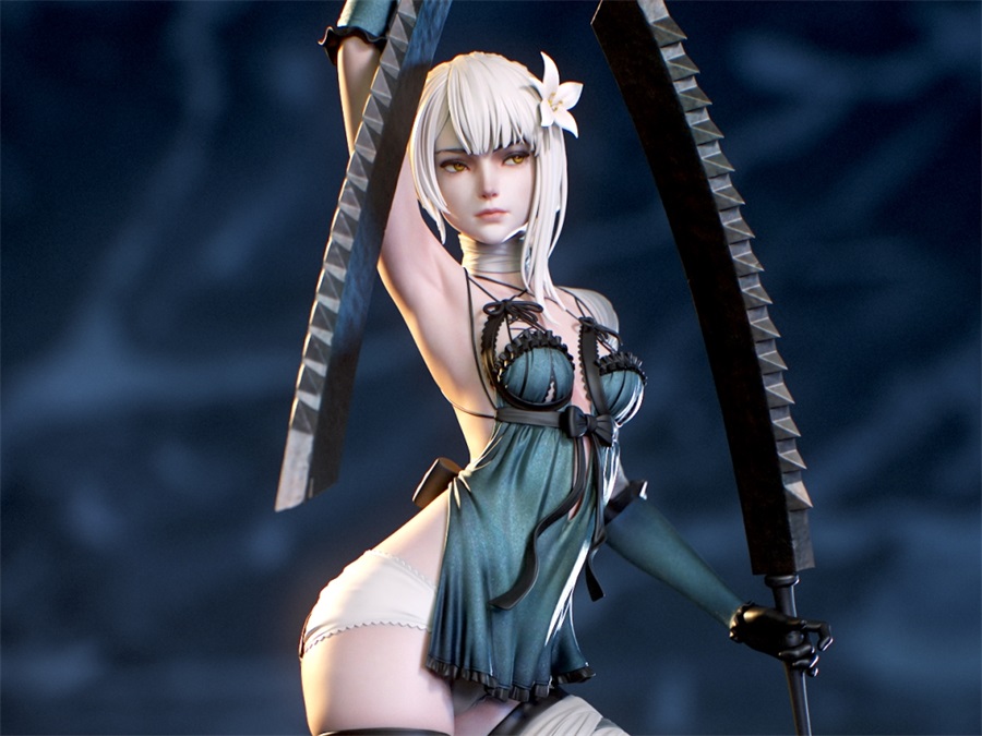 Kuru Figure - Kaine from Nier Replicant - 3D Print Model - NXlfB1|NXlfB1