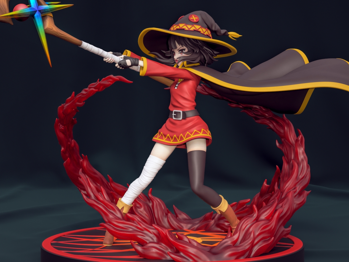 Bulkamancer Sculpts - Megumin Konosuba – 3D Print Model Figure - NXlfB1|NXlfB1